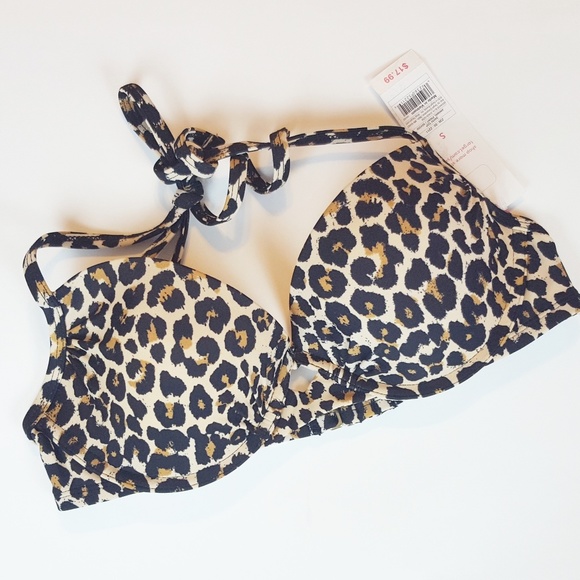 Xhilaration Other - Xhilaration Cheetah Bikini Top Size    NWT   Small